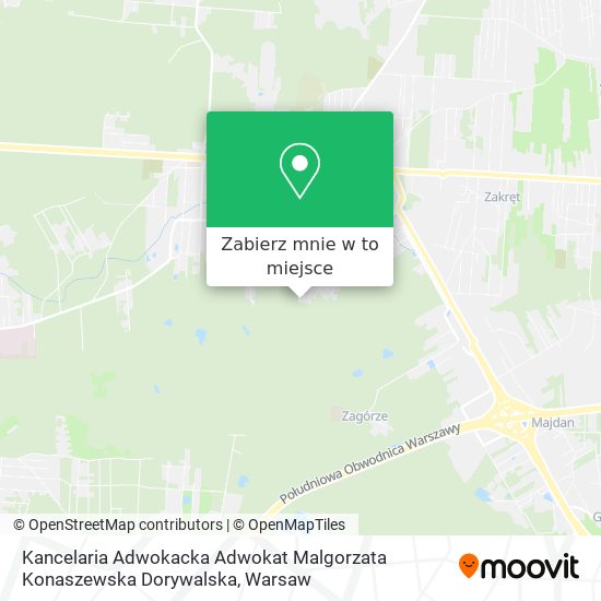 Mapa Kancelaria Adwokacka Adwokat Malgorzata Konaszewska Dorywalska