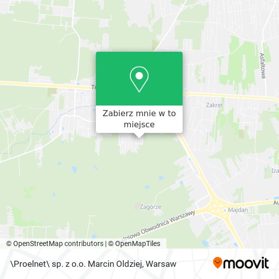 Mapa \Proelnet\ sp. z o.o. Marcin Oldziej