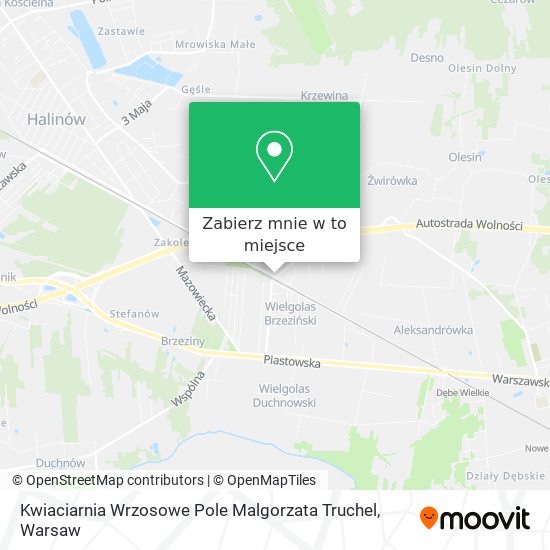 Mapa Kwiaciarnia Wrzosowe Pole Malgorzata Truchel