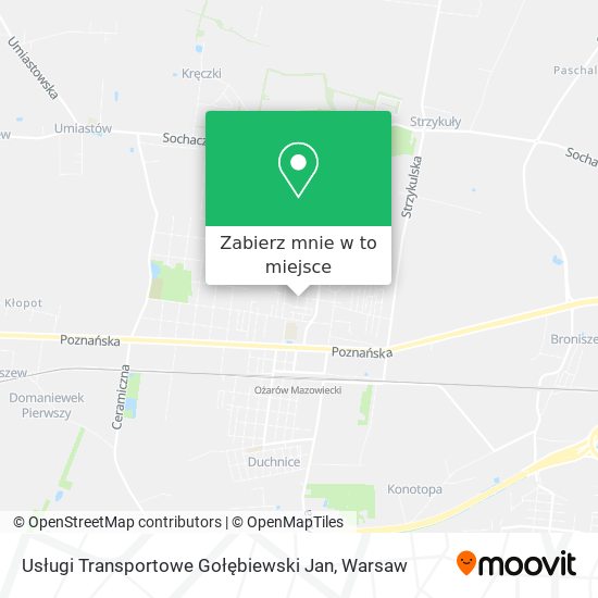 Mapa Usługi Transportowe Gołębiewski Jan