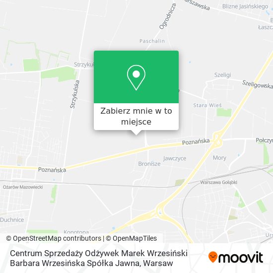 Mapa Centrum Sprzedaży Odżywek Marek Wrzesiński Barbara Wrzesińska Spółka Jawna