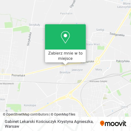 Mapa Gabinet Lekarski Kościuczyk Krystyna Agnieszka