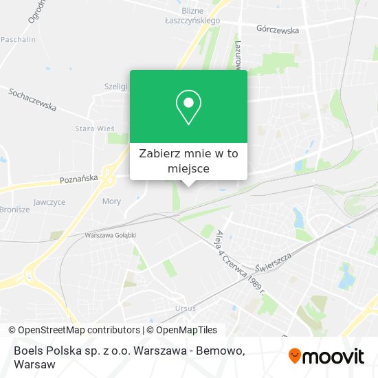 Mapa Boels Polska sp. z o.o. Warszawa - Bemowo