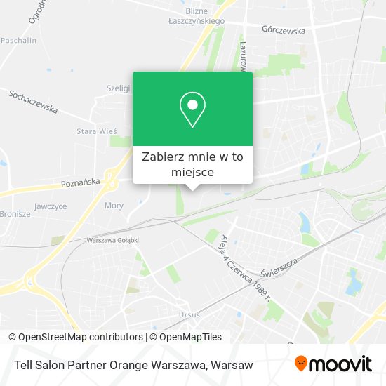 Mapa Tell Salon Partner Orange Warszawa