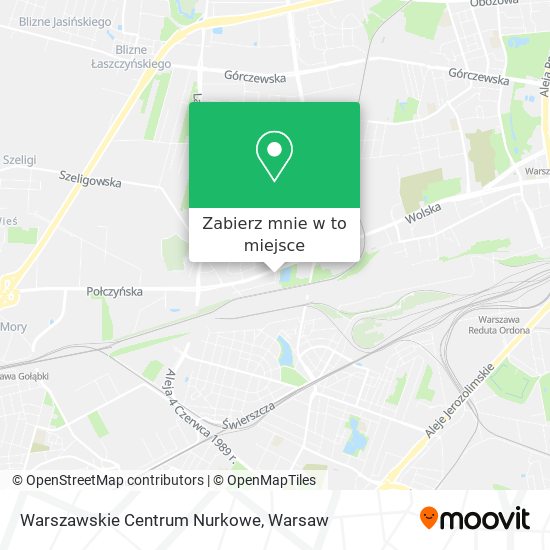 Mapa Warszawskie Centrum Nurkowe