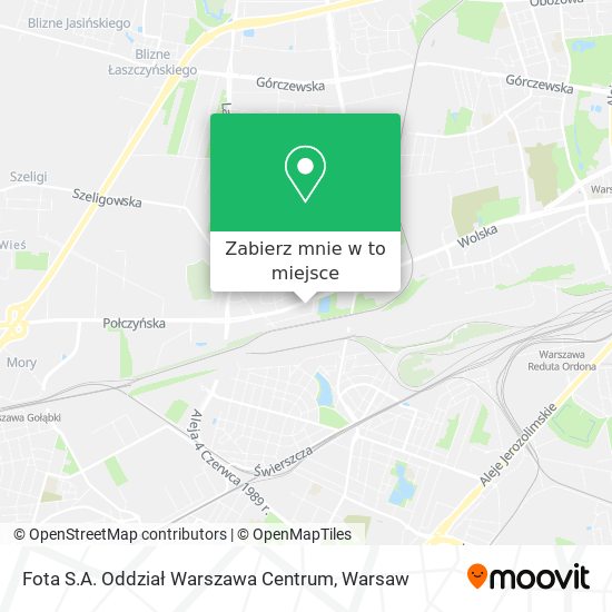 Mapa Fota S.A. Oddział Warszawa Centrum