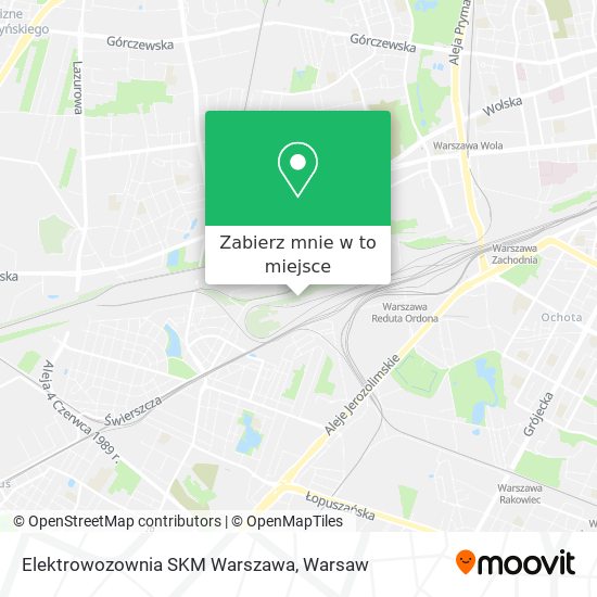 Mapa Elektrowozownia SKM Warszawa