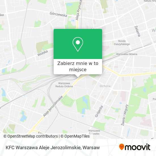 Mapa KFC Warszawa Aleje Jerozolimskie