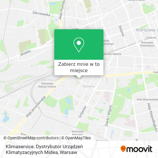 Mapa Klimaservice. Dystrybutor Urządzeń Klimatyzacyjnych Midea