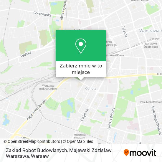 Mapa Zakład Robót Budowlanych. Majewski Zdzisław Warszawa