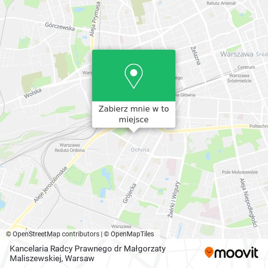 Mapa Kancelaria Radcy Prawnego dr Małgorzaty Maliszewskiej