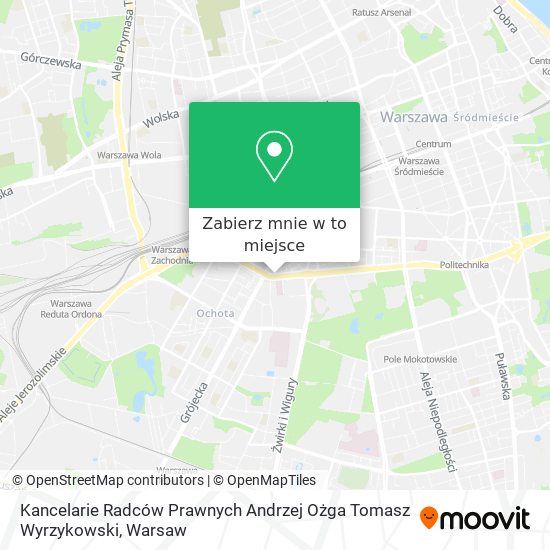 Mapa Kancelarie Radców Prawnych Andrzej Ożga Tomasz Wyrzykowski