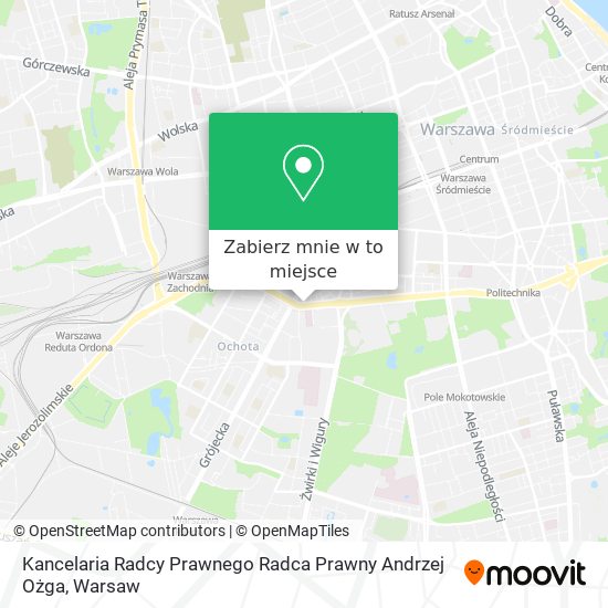 Mapa Kancelaria Radcy Prawnego Radca Prawny Andrzej Ożga