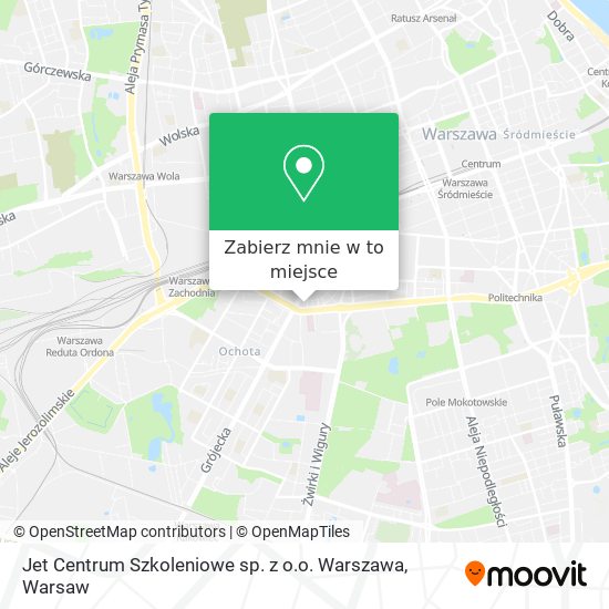 Mapa Jet Centrum Szkoleniowe sp. z o.o. Warszawa