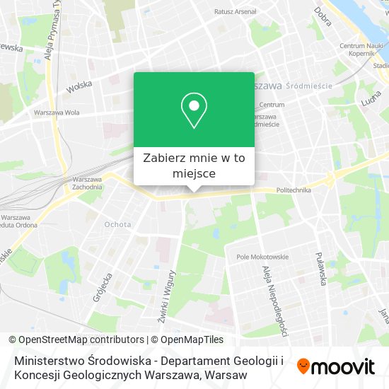 Mapa Ministerstwo Środowiska - Departament Geologii i Koncesji Geologicznych Warszawa