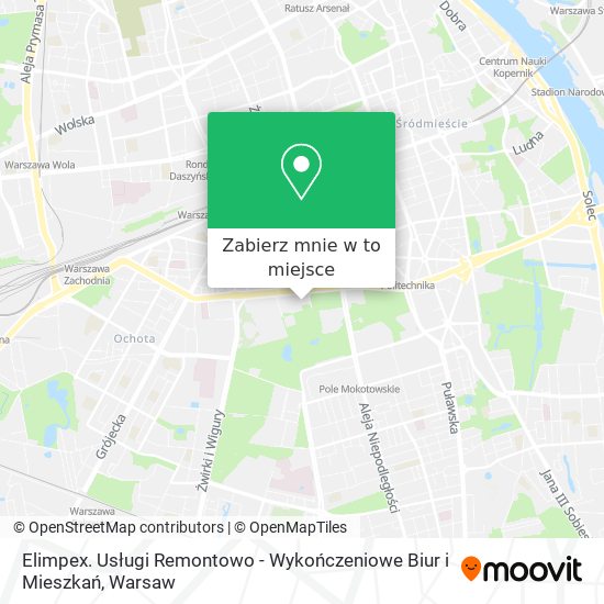 Mapa Elimpex. Usługi Remontowo - Wykończeniowe Biur i Mieszkań