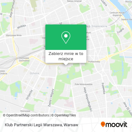 Mapa Klub Partnerski Legii Warszawa