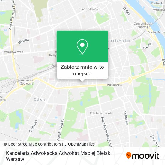 Mapa Kancelaria Adwokacka Adwokat Maciej Bielski