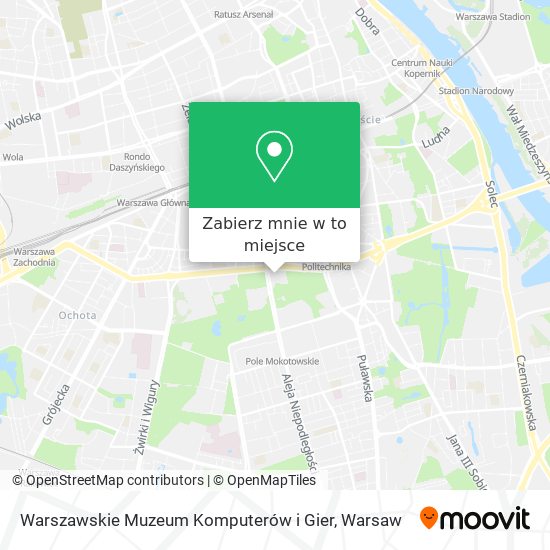 Mapa Warszawskie Muzeum Komputerów i Gier