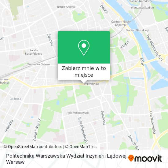 Mapa Politechnika Warszawska Wydział Inżynierii Lądowej