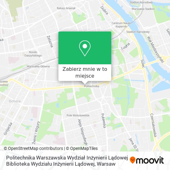 Mapa Politechnika Warszawska Wydział Inżynierii Lądowej Biblioteka Wydziału Inżynierii Lądowej