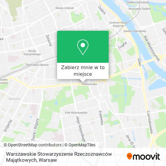 Mapa Warszawskie Stowarzyszenie Rzeczoznawców Majątkowych