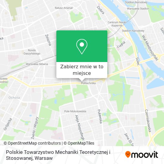 Mapa Polskie Towarzystwo Mechaniki Teoretycznej i Stosowanej