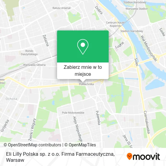 Mapa Eli Lilly Polska sp. z o.o. Firma Farmaceutyczna