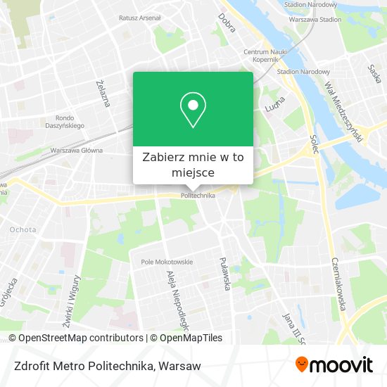 Mapa Zdrofit Metro Politechnika