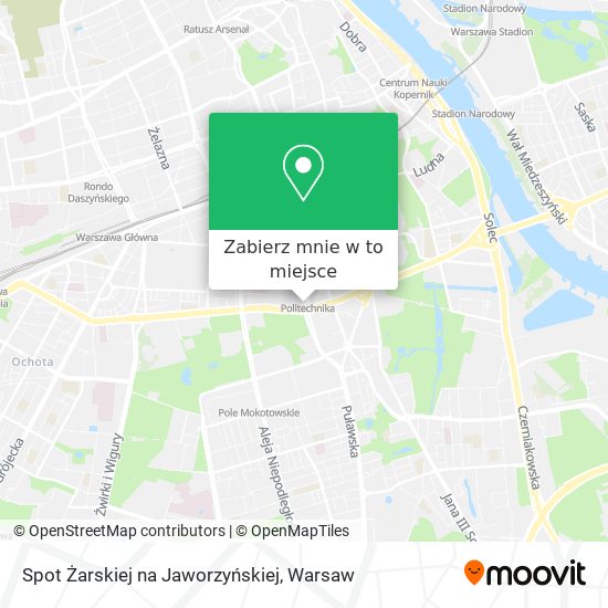 Mapa Spot Żarskiej na Jaworzyńskiej