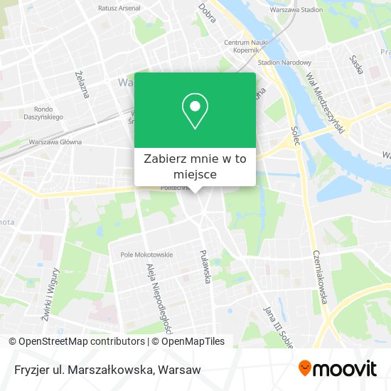 Mapa Fryzjer ul. Marszałkowska