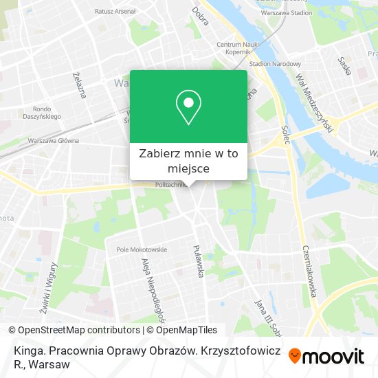 Mapa Kinga. Pracownia Oprawy Obrazów. Krzysztofowicz R.