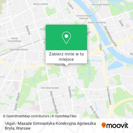 Mapa \Aga\- Masaże Gimnastyka Korekcyjna Agnieszka Bryła