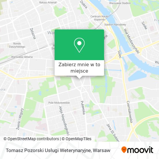 Mapa Tomasz Pozorski Usługi Weterynaryjne