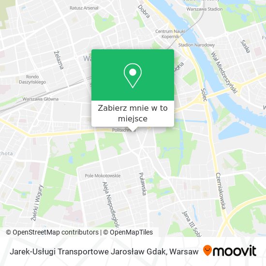 Mapa Jarek-Usługi Transportowe Jarosław Gdak