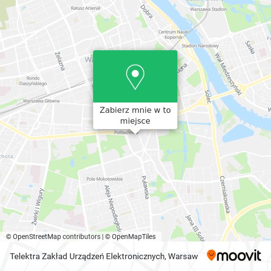 Mapa Telektra Zakład Urządzeń Elektronicznych