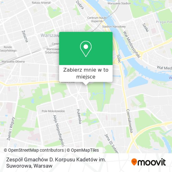 Mapa Zespół Gmachów D. Korpusu Kadetów im. Suworowa