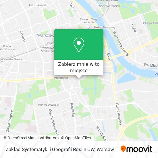 Mapa Zakład Systematyki i Geografii Roślin UW