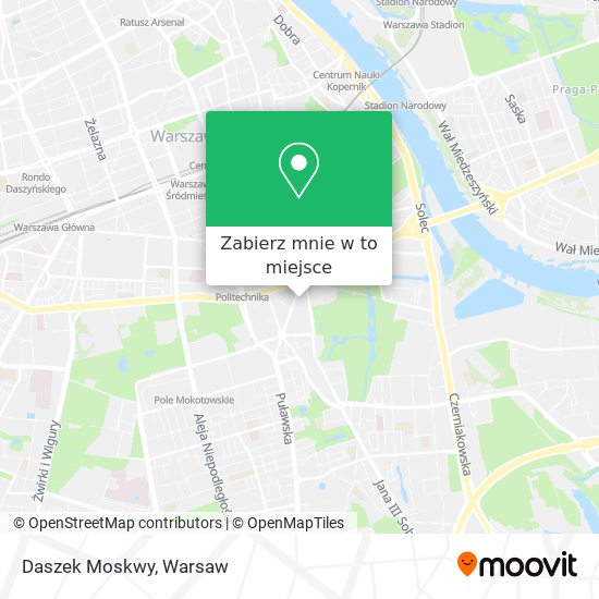 Mapa Daszek Moskwy