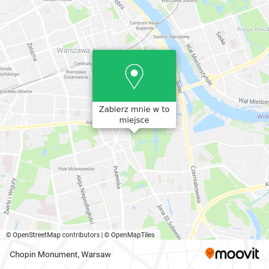 Mapa Chopin Monument