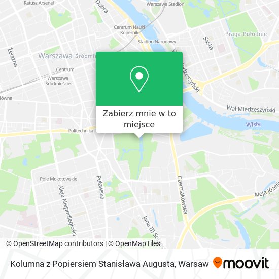 Mapa Kolumna z Popiersiem Stanisława Augusta