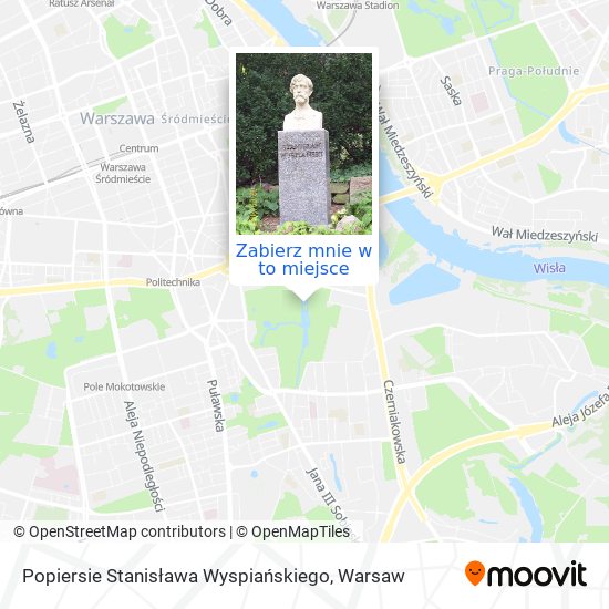 Mapa Popiersie Stanisława Wyspiańskiego