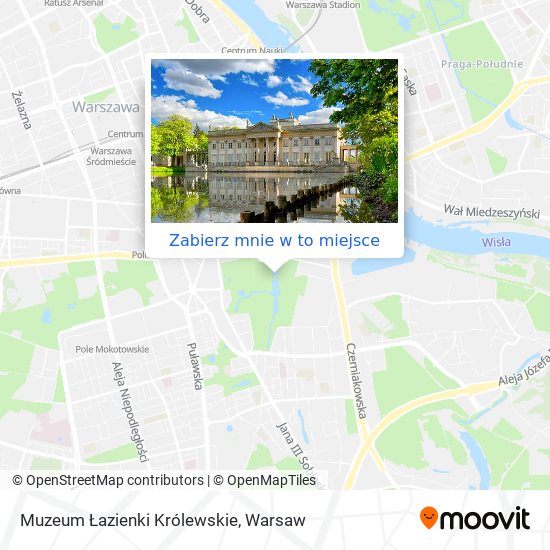 Mapa Muzeum Łazienki Królewskie