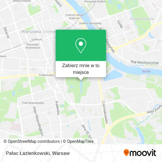 Mapa Pałac Łazienkowski