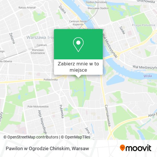 Mapa Pawilon w Ogrodzie Chińskim