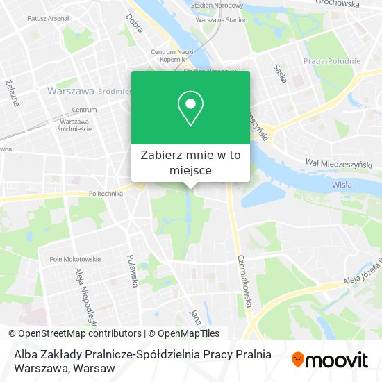 Mapa Alba Zakłady Pralnicze-Spółdzielnia Pracy Pralnia Warszawa