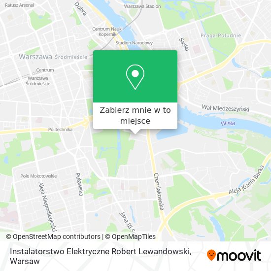 Mapa Instalatorstwo Elektryczne Robert Lewandowski