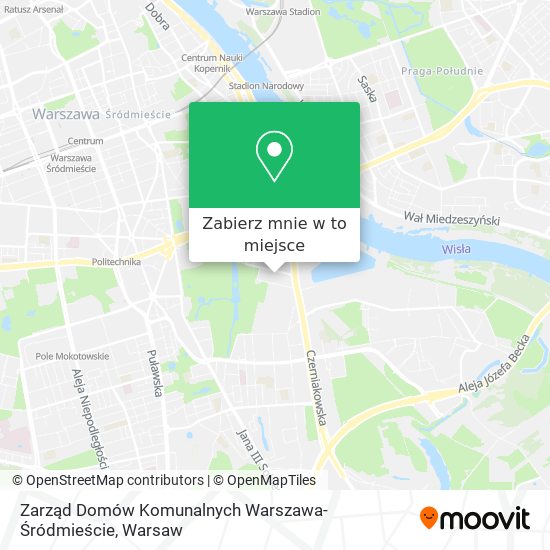 Mapa Zarząd Domów Komunalnych Warszawa-Śródmieście