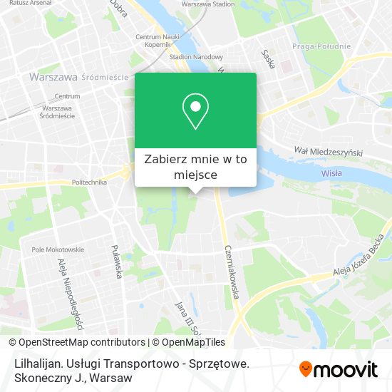 Mapa Lilhalijan. Usługi Transportowo - Sprzętowe. Skoneczny J.