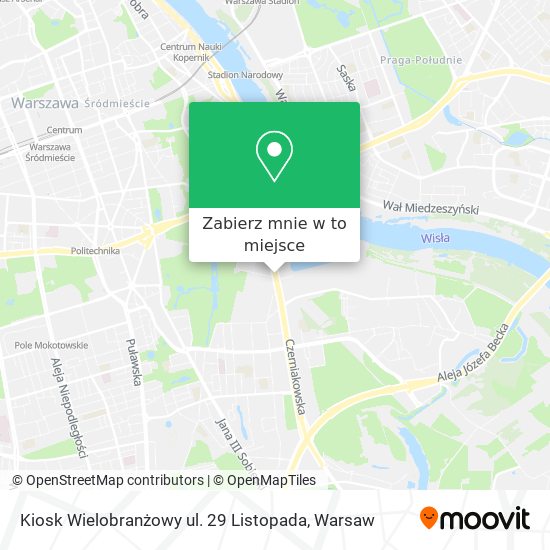 Mapa Kiosk Wielobranżowy ul. 29 Listopada